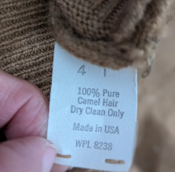 Vintage Lord Jeff 100% Camel Hair Sweater Camel Brown Soft Luxury Knit L - Picture 4 of 8